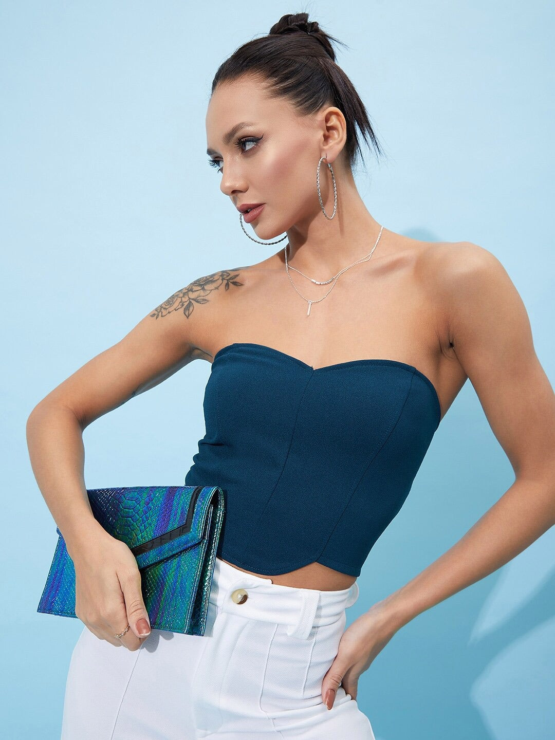 Strapless Crop Tube Top