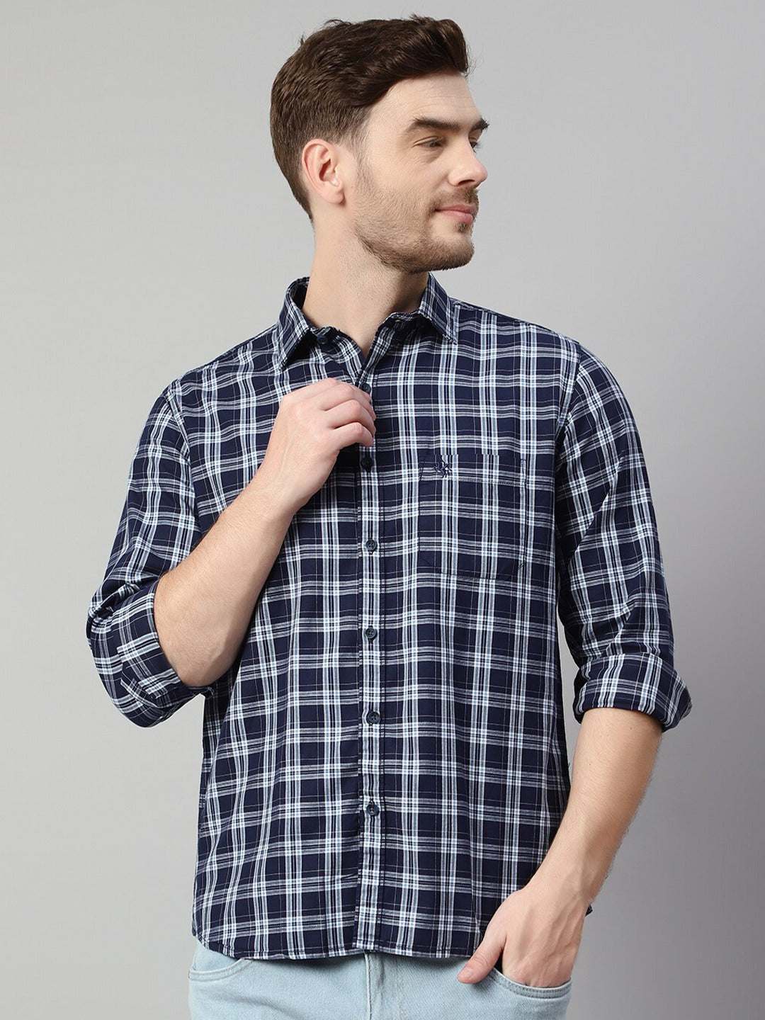 Tartan Checks Cotton Casual Shirt