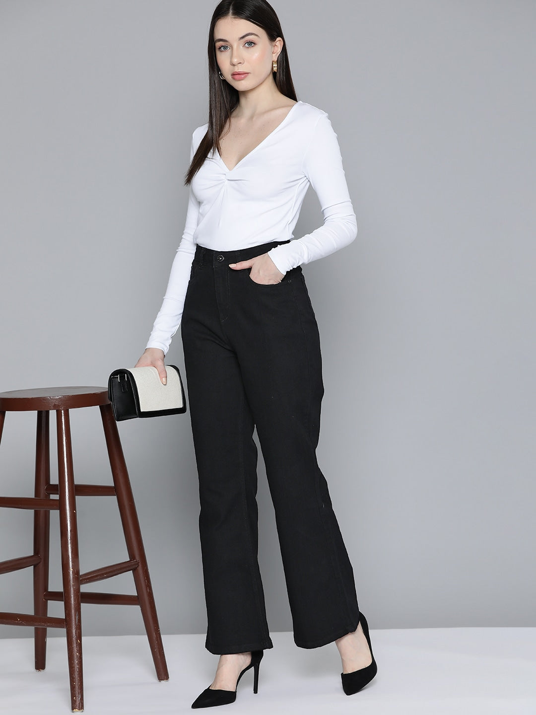 Women Flared High-Rise Stretchable Jeans