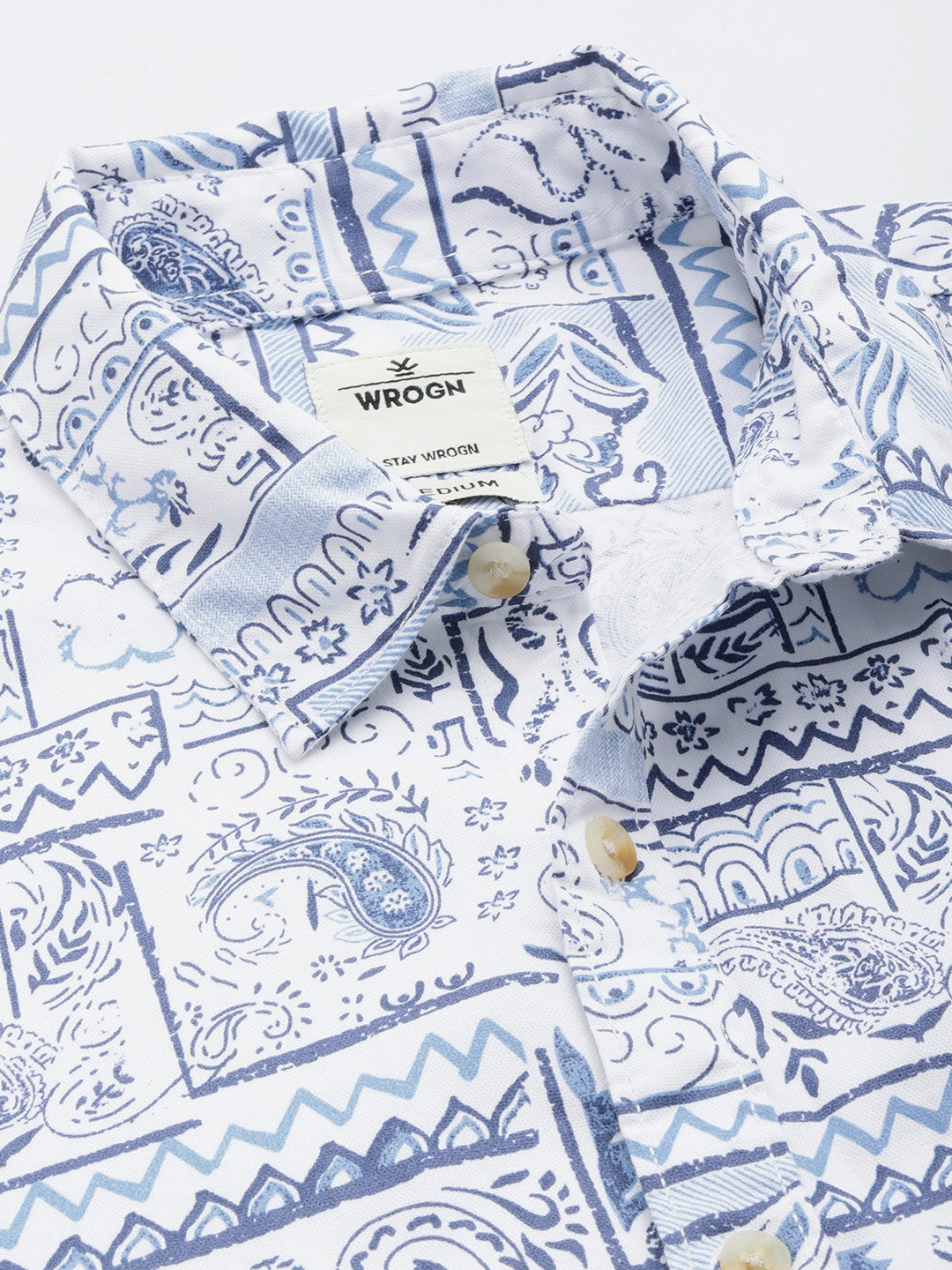 Slim Fit Ethnic Motifs Printed Casual Shirt