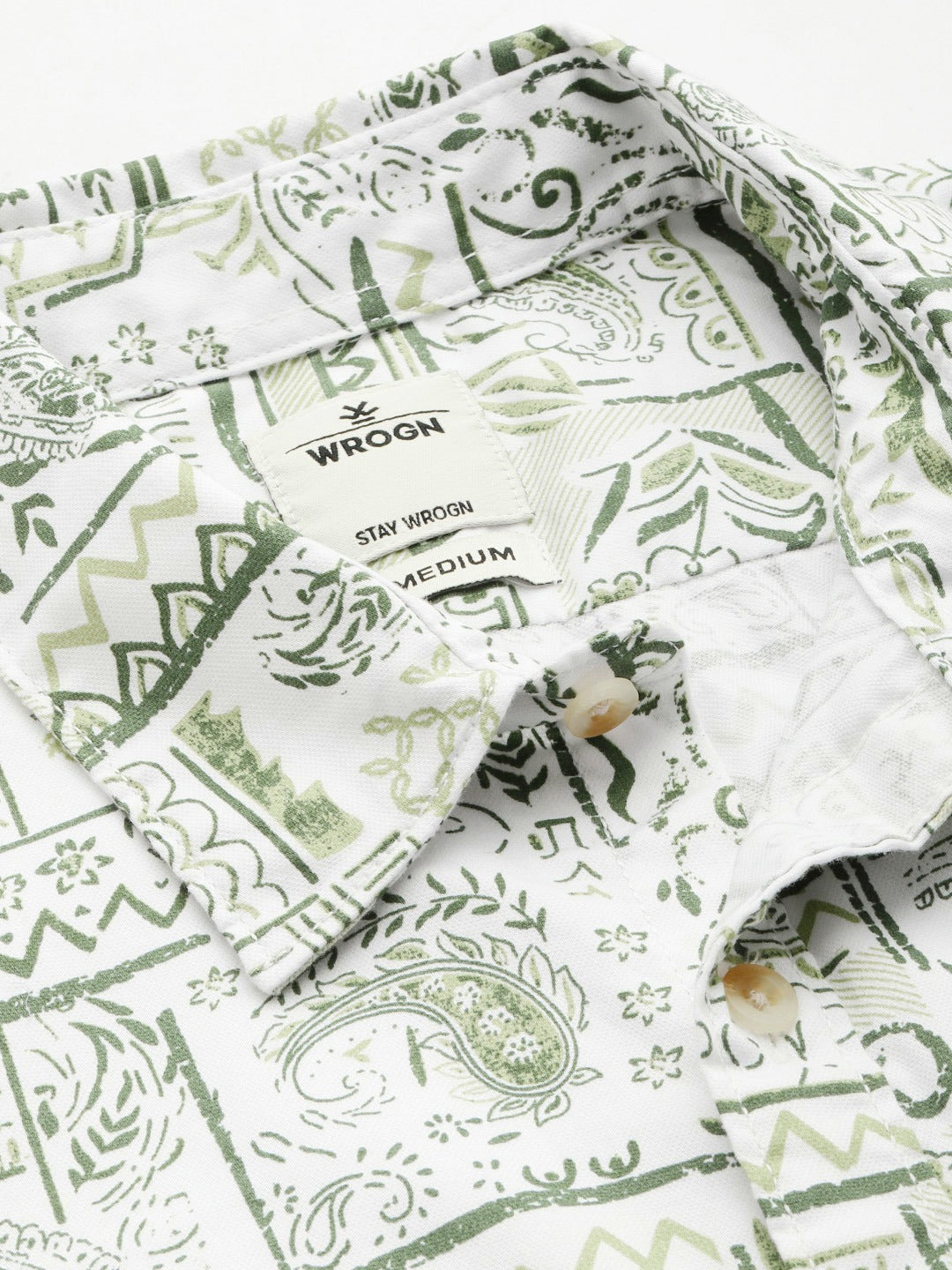Slim Fit Ethnic Motifs Printed Casual Shirt