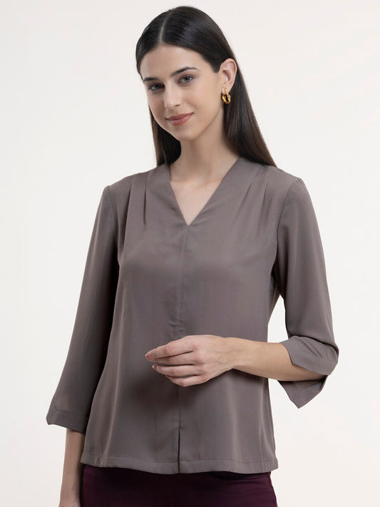 Grey Georgette Top