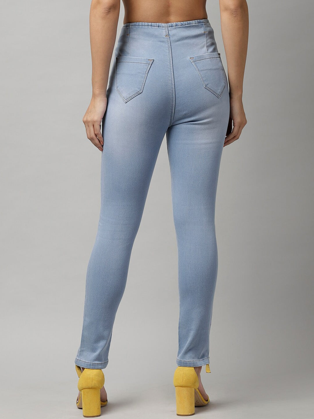 Women Blue Slim Fit High-Rise Clean Look Jeans