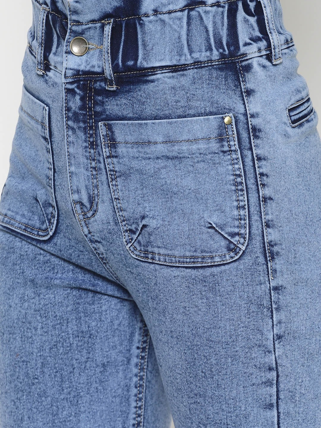 Women Blue Regular Fit High-Rise Clean Look Stretchable Jeans