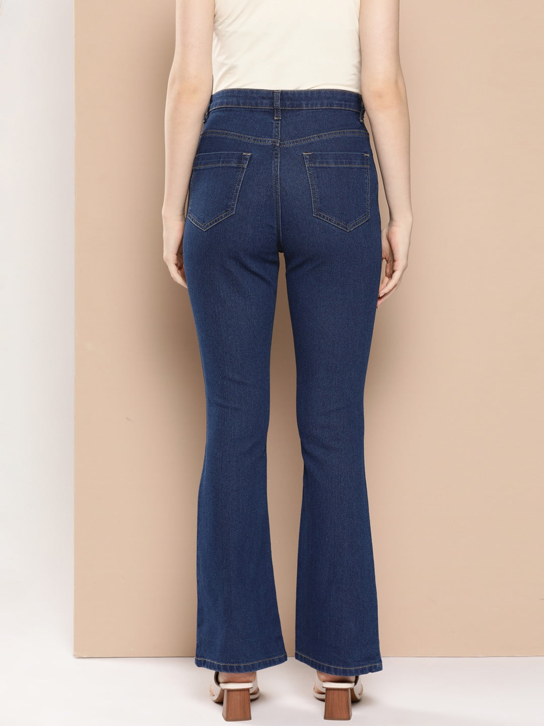 Women Blue Bootcut Stretchable Jeans