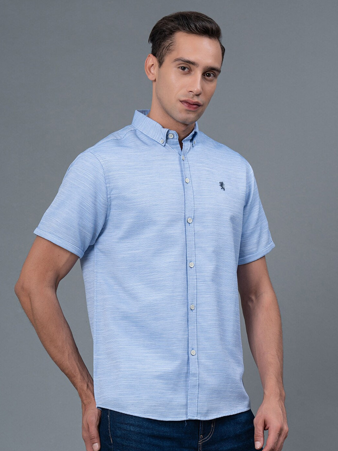 Regular Fit Button-Down Collar Casual Shirt