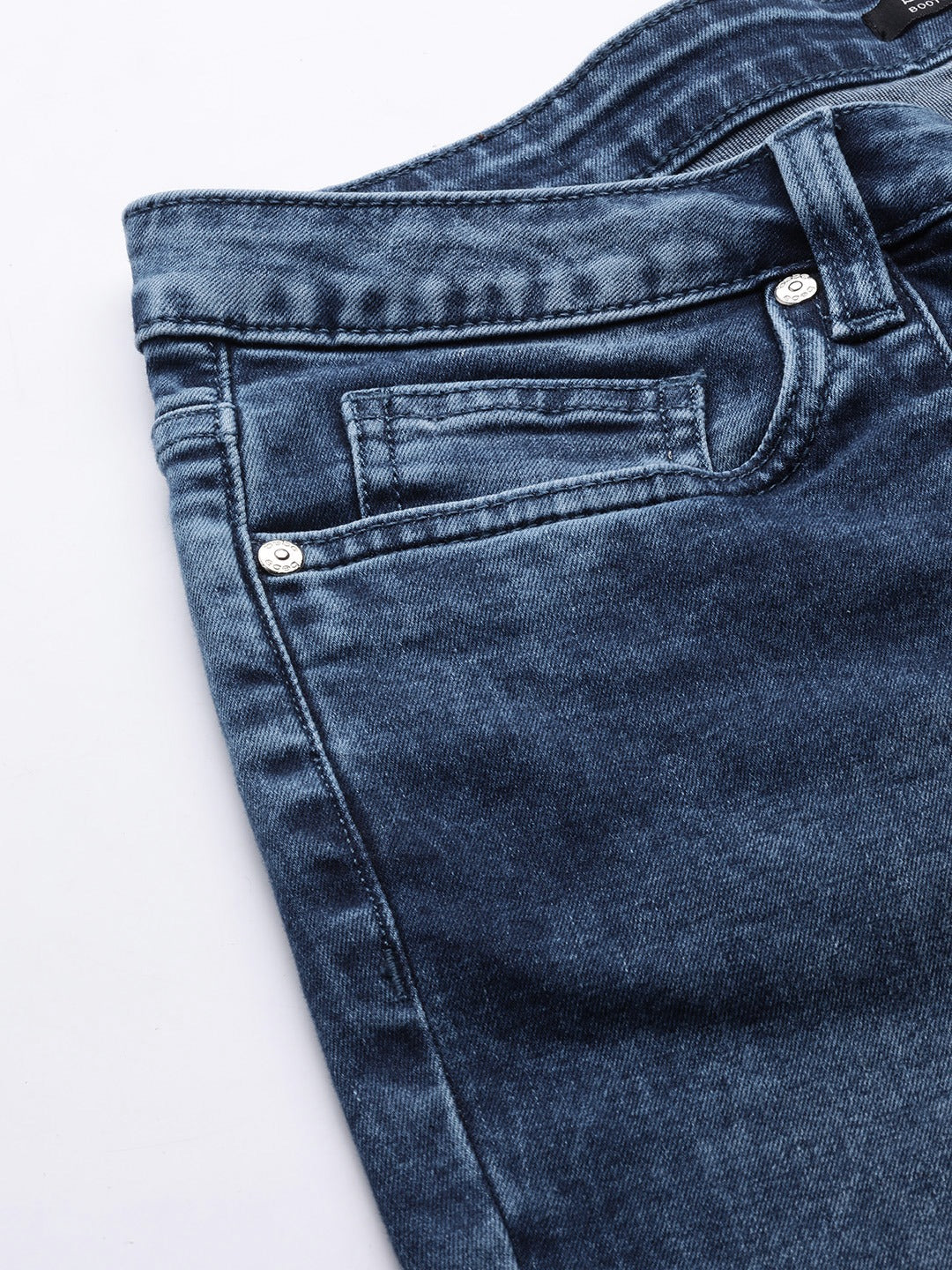 Women Indigo Denim Daze Bootcut Light Fade Panelled Stretchable Jeans