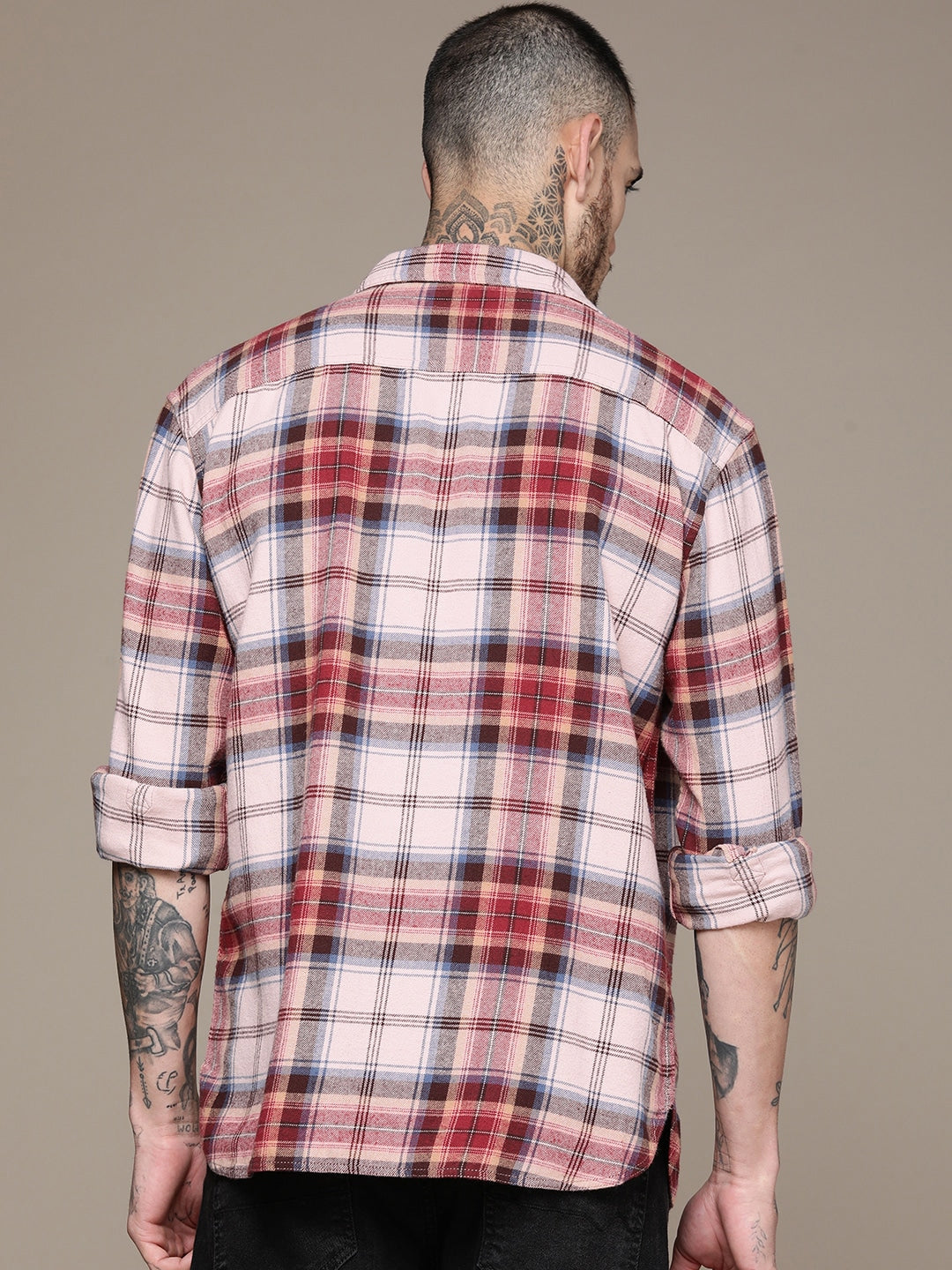 Relaxed Fit Checked Pure Cotton Casual Shirt